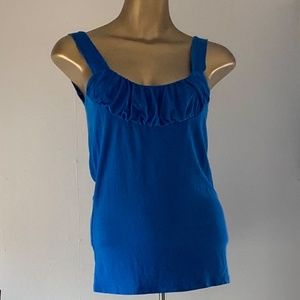 INC Ruched Tank Top Royal Blue size small